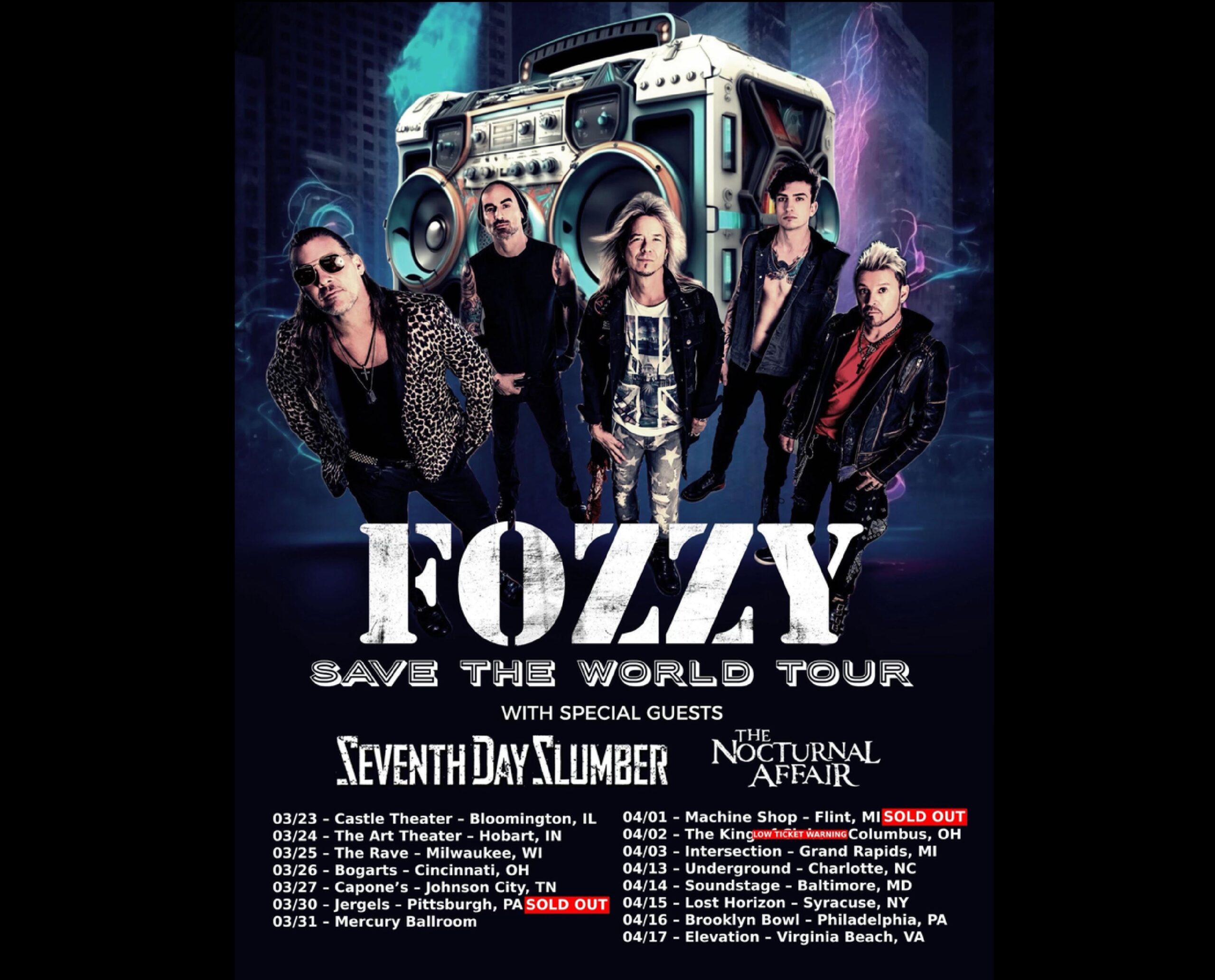 Fozzy Save the World Tour Empire Extreme